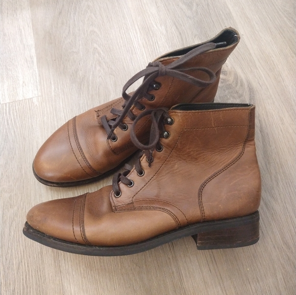 Thursday Boot Company Shoes - Thursday Boot Company Captain Brown Leather Handmade Lace Boots. Size 10